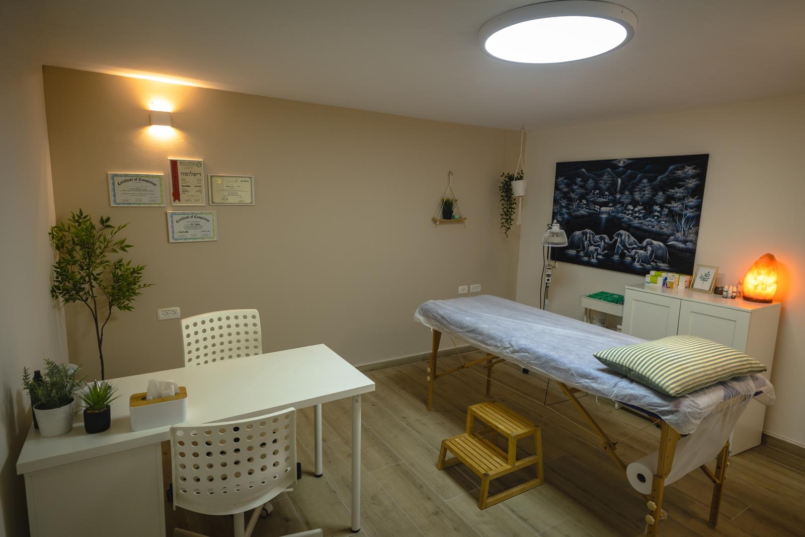 חדר טיפולים בקליניקה לרפואה סינית בראשון לציון